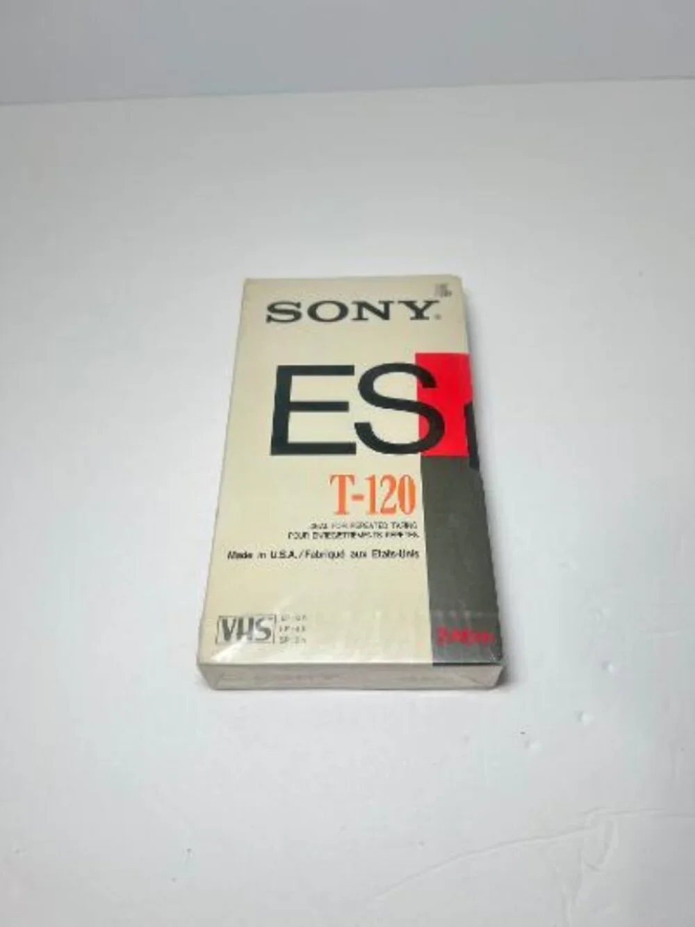 SONY ES T-120 VHS BLANK TAPE (FACTORY SEALED) NEW ~ MADE IN USA 246m
